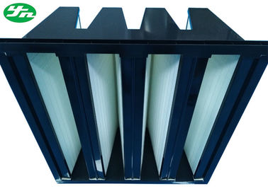 0.5um 60% উচ্চ দক্ষতা কণা বায়ু ফিল্টার W আকৃতি V ব্যাংক টাইপ