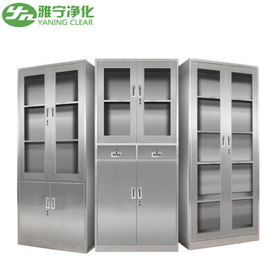 অপারেটিং থিয়েটার এবং সার্জিক্যাল স্টোরেজের জন্য সহজ জীবাণুমুক্তকরণের সাথে কাস্টমাইজড এআইএসআই 304 এসএস স্টেইনলেস স্টিল মেডিকেল ক্যাবিনেট