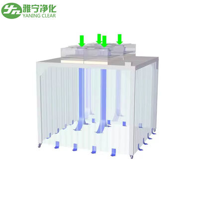 কাস্টম আকারের স্টেইনলেস স্টীল SUS304 HEPA ফিল্টার সহ ক্লিন রুম বুথ 99.99% দক্ষতা